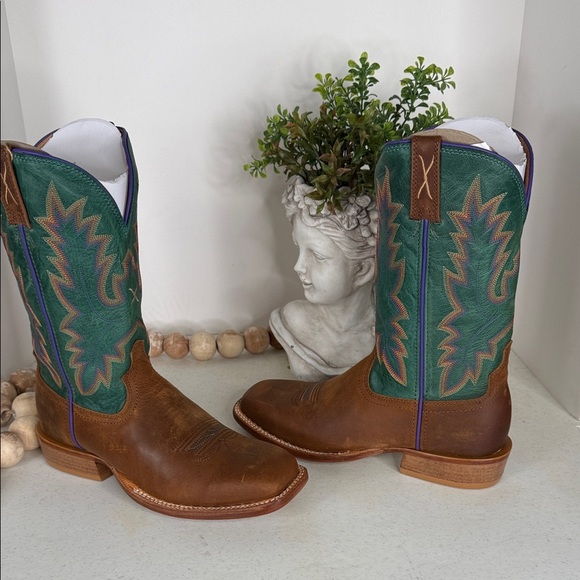 TWISTED X WOMEN'S 11" TECH X WESTERN BOOTS - BROAD SQUARE TOE Sz 7.5 - Picture 3 of 16